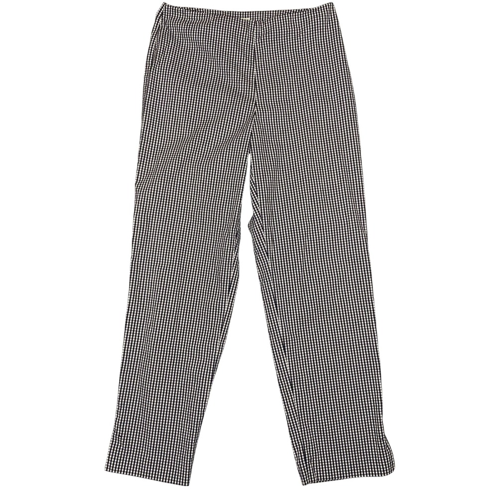 Brooks Brothers 346 Gingham Stretch Side Zip Straight Leg Pants Womens 10